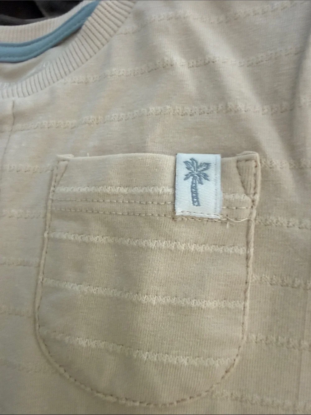 Caribbean Joe Kids Matching Set in Beige and Light Blue